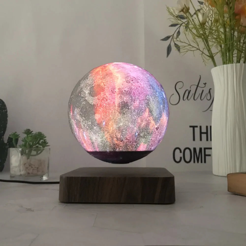 Levitating Galaxy Moon Table Lamp